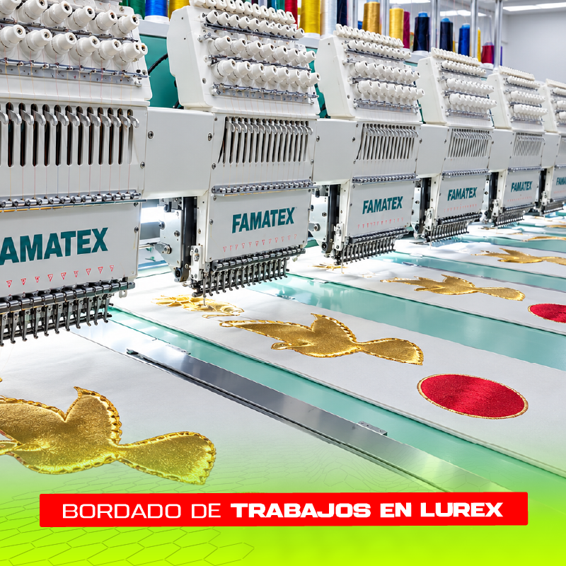 Bordado de trabajos en lurex